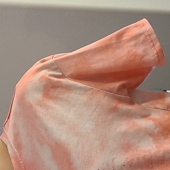 Shein orange and white tie dye t-shirt - Picture 4 of 6